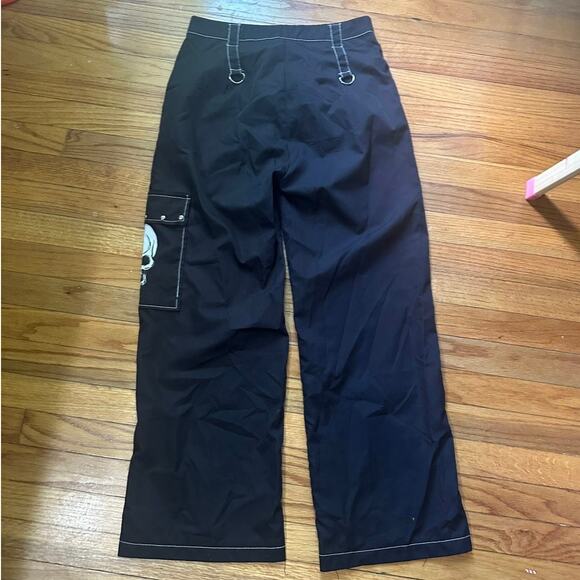 Romwe Gothic Black Skull Cargo Pants – Size M, Streetwear Vibe - Picture 5 of 7